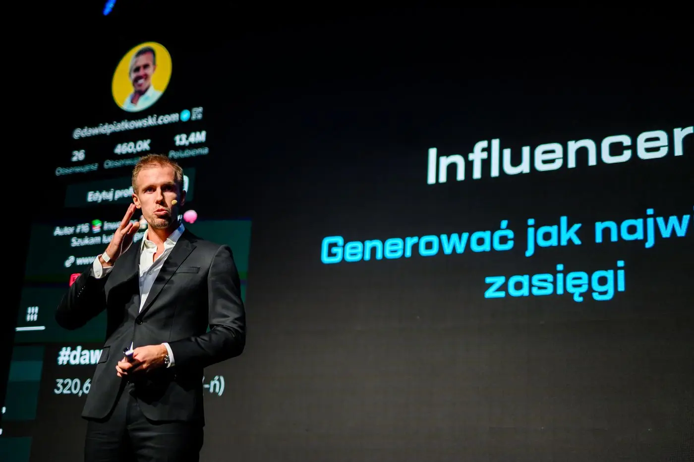 Dawid Piątkowski na scenie